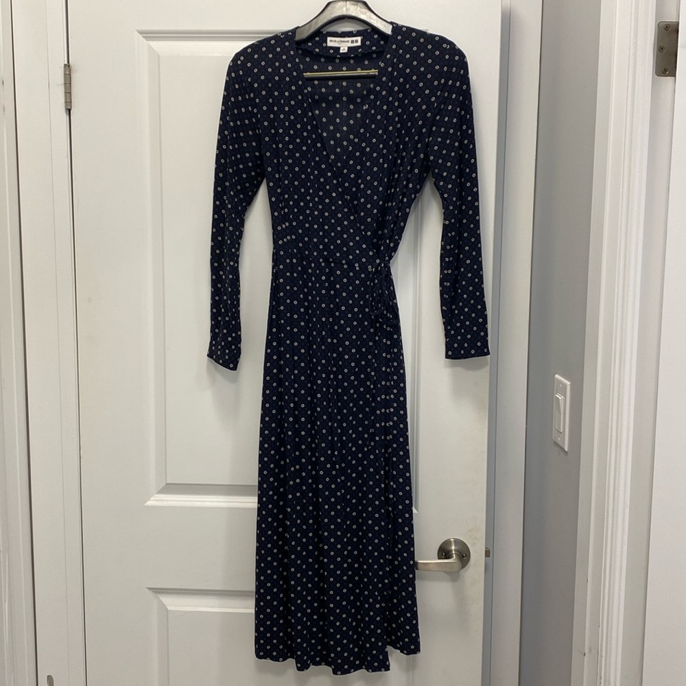 Blue floral Uniqlo maxi dress